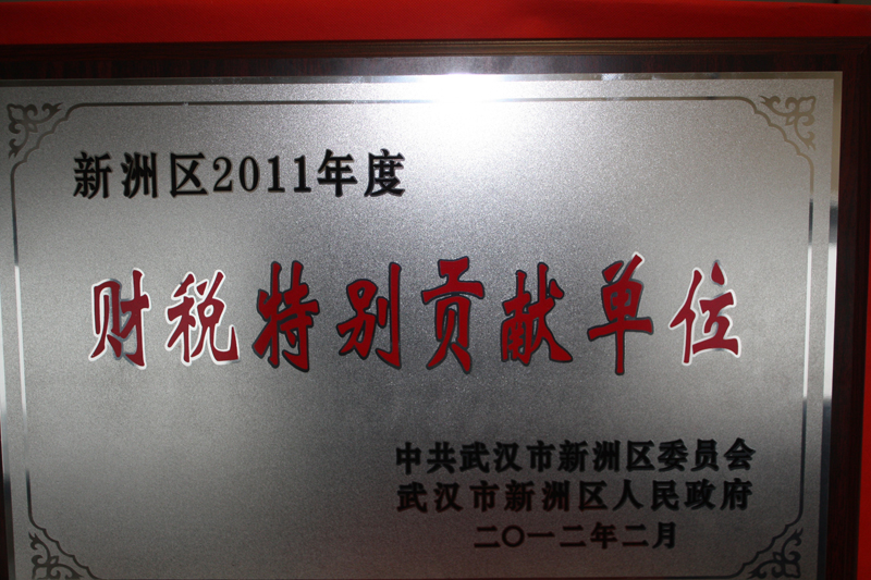 2011年度财税特别贡献单位(湖北亚东) 2011年度财税特别贡献单位(湖北亚东)