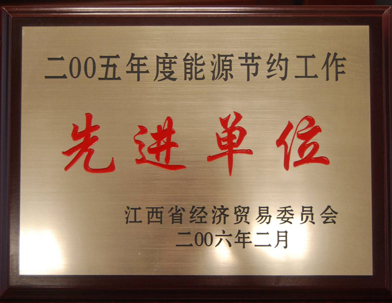 能源节约工作先进单位(江西亚东) 能源节约工作先进单位(江西亚东)
