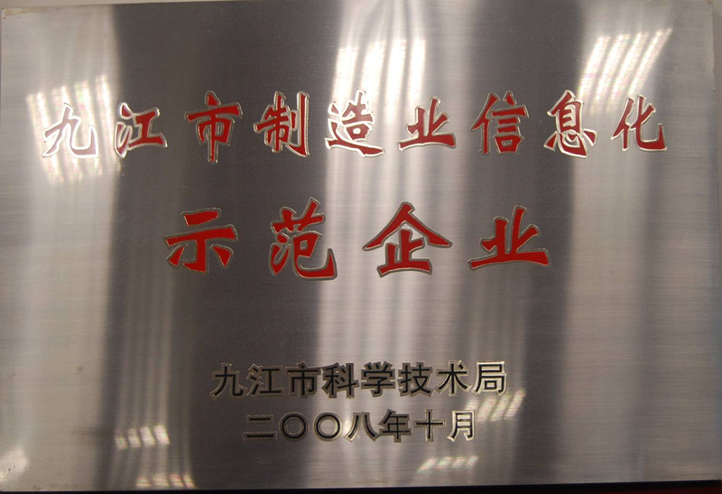 制造业信息化示范企业(江西亚东) 制造业信息化示范企业(江西亚东)