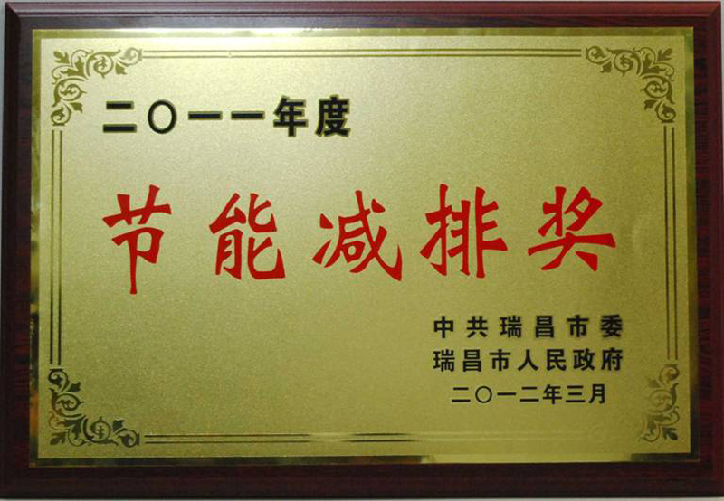 节能减排奖(江西亚东) 节能减排奖(江西亚东)