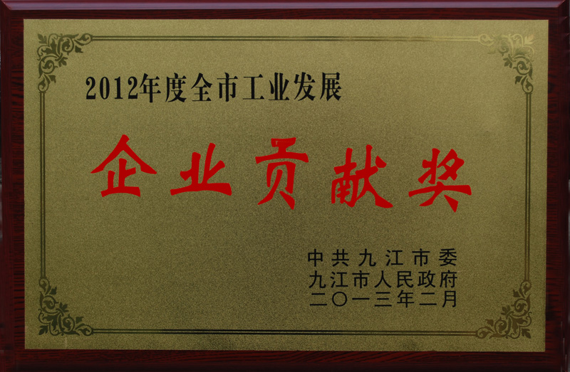 工业发展企业贡献奖(江西亚东) 工业发展企业贡献奖(江西亚东)