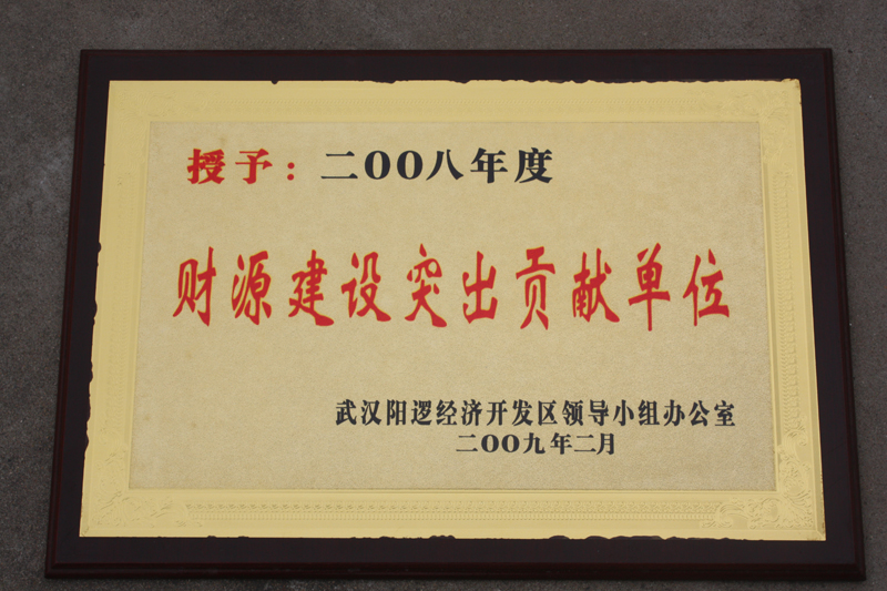 财源建设突出贡献单位(湖北亚东) 财源建设突出贡献单位(湖北亚东)