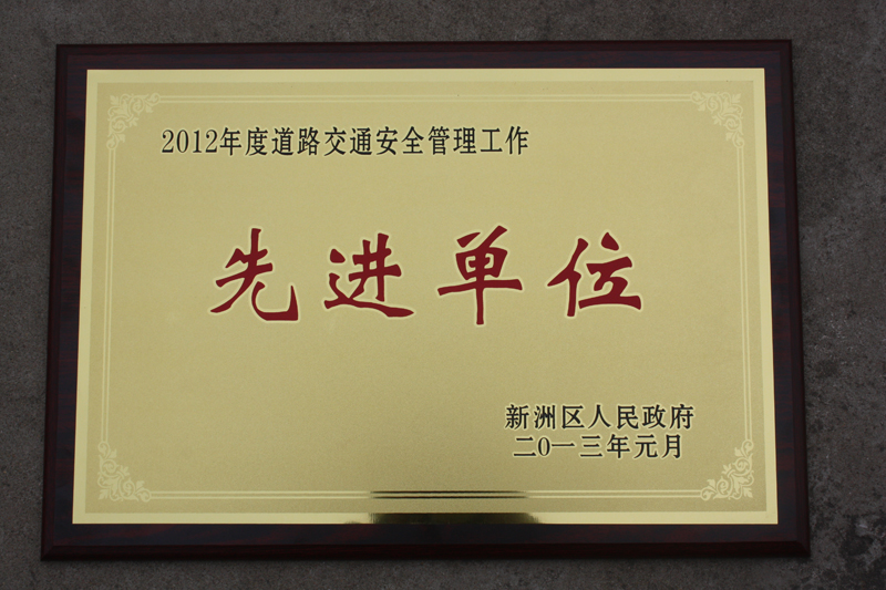 道路交通安全管理先进单位(湖北亚东) 道路交通安全管理先进单位(湖北亚东)