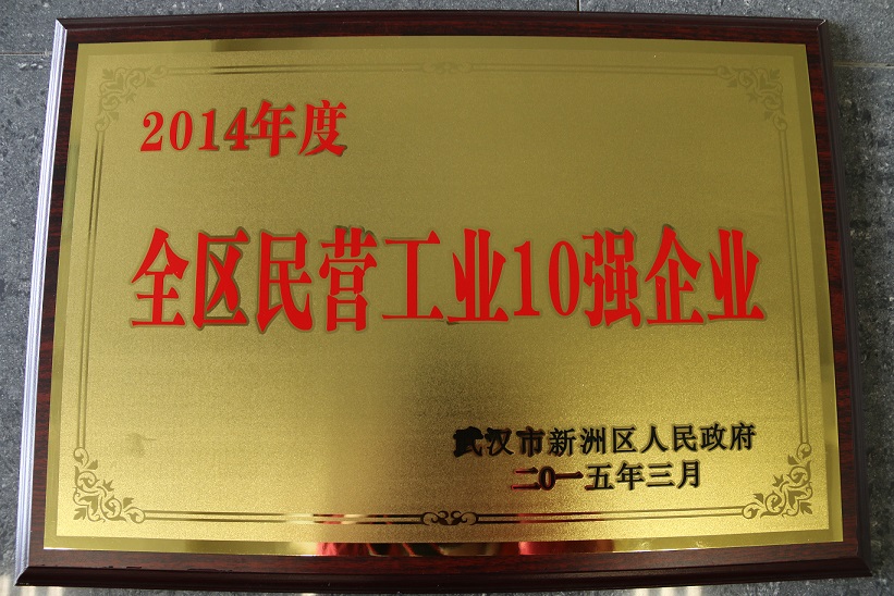2014年度全区民营企业10强企业(湖北亚东) 2014年度全区民营企业10强企业(湖北亚东)