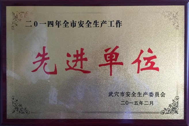 2014年全市安全生产工作先进单位(黄冈亚东) 2014年全市安全生产工作先进单位(黄冈亚东)