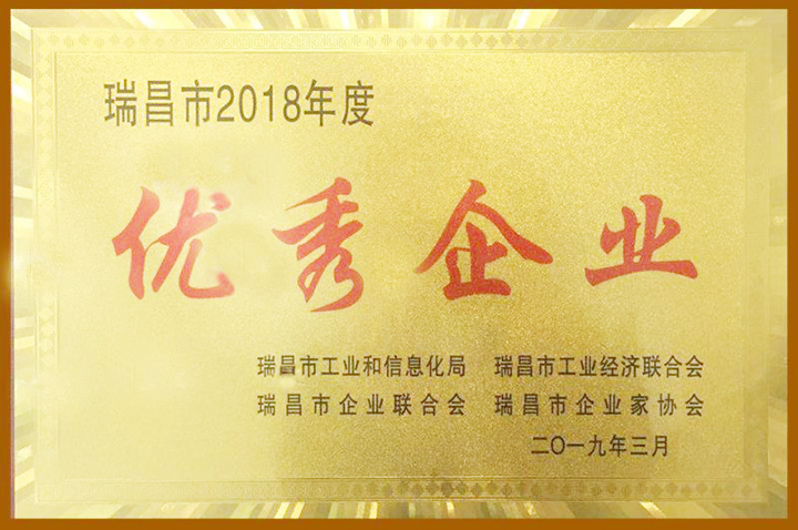 2018年度优秀企业(江西亚东) 2018年度优秀企业(江西亚东)