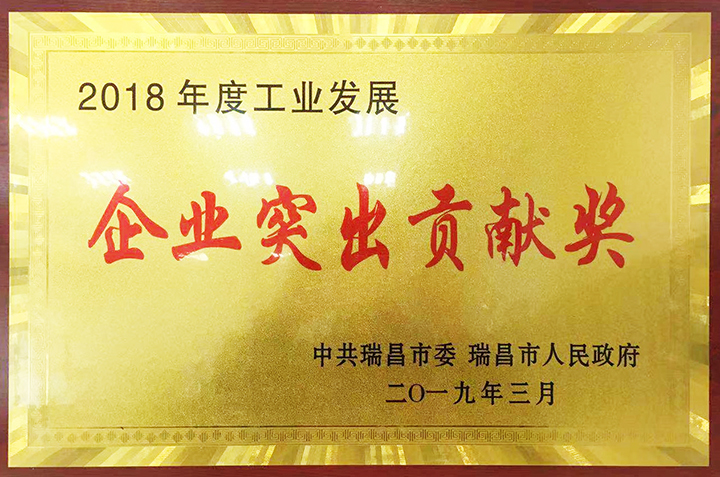 企业突出贡献奖(江西亚东) 企业突出贡献奖(江西亚东)